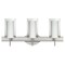 Besa Lighting Pahu 4 Vanity, Clear/Opal, Satin Nickel Finish, 3x40W Halogen 3SW-C44007-SN - alternate 1
